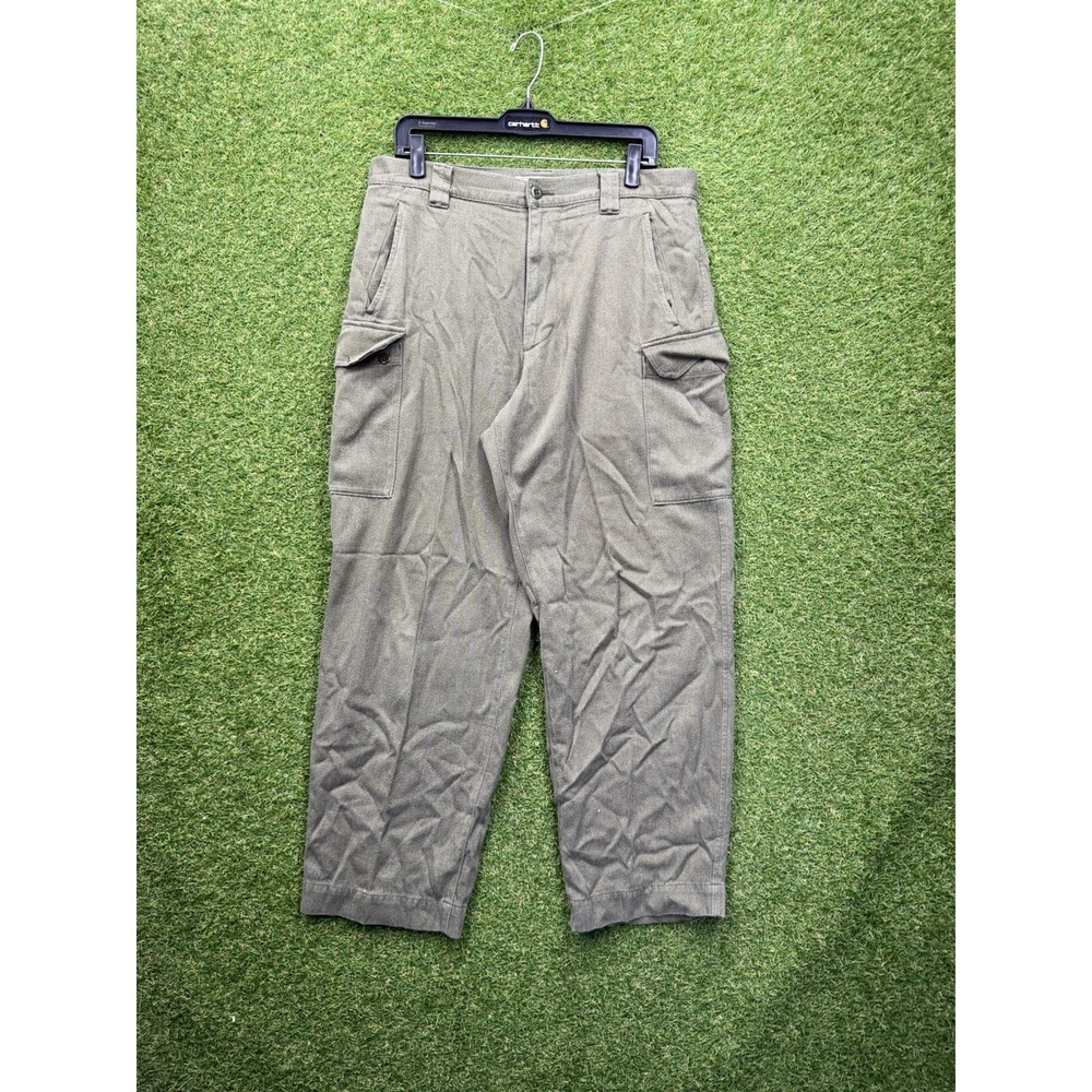 Vintage Structure Cargo Pants Mens 32x28 Green Hiking Military Y2K Baggy 2000's